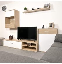 Meyvaser, Conjunto de muebles de salón 220 cm Color cambrian y blanco, muebles de salón.