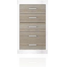 Sinfonier 5 Cajones, Cómoda, Acabado en Andersen Pino y Gris/ 60 cm (Lar) x 106,5 cm (Al) x 39,6 cm de (Fon)