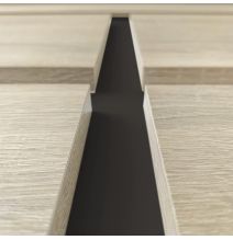 Cabezal para Cama de Matrimonio con patas, Color Cambria y Grafito, Medidas: 160 cm (Ancho) x 119,3 cm (Alto) x 3,8 cm (Fondo)