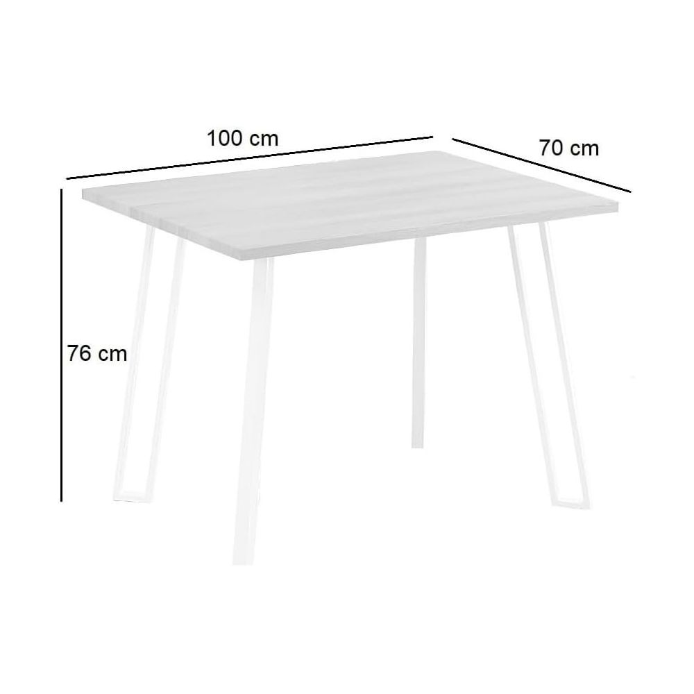 Conjunto Mesa y Sillas Comedor/Cocina, 76x100x70 cm
