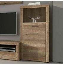 Mueble de Comedor, Mueble Salón, Acabado en Color Cañón, Medidas: 296 cm (Ancho) x 212 cm (Alto) x 41,4 cm (Fondo)