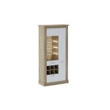 Mueble de Comedor, Mueble Salón, Acabado en Blanco y Cambria, 276x201,6x41,8 cm