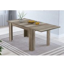 Mesa de Comedor Extensible, Mesa Salón, Robusta, Color Cañón, 138-198 cm (Largo) x 88 cm (Ancho) x 76 cm (Alto)