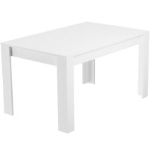 Mesa de Comedor, Mesa de Salón Fija, Color Andersen Blanco, Medidas: 140 cm (Largo) x 80 cm (Ancho) x 75 cm (Alto)