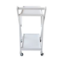 Camarera Plegable con Ruedas 65x40x85 Blanco - ¡Práctica y Elegante!