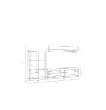 Living room complex Zorbi pakoworld white-sonoma oak melamine 265x41x158.5cm