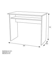Mesa Escritorio | Mesa de Estudio | Contiene Bandeja | Color Roble | Medidas: 90 x 74 x 50 cm