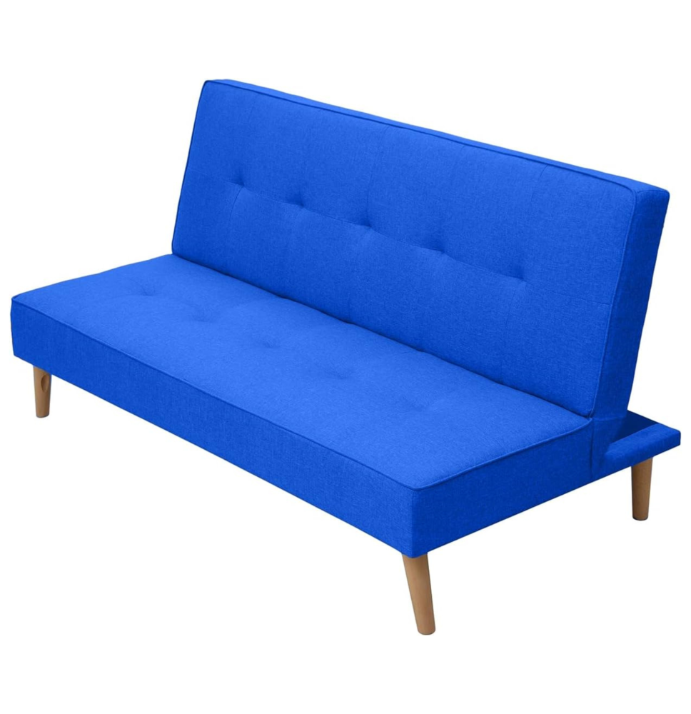 Sofá Cama Clic Clac 3 Plazas Tipo Libro, Color Azul oscuro, Diseño Moderno, 188x88x88 cm
