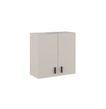 Conjunto de Muebles de Cocina Alto y Bajo de 2 Puertas en Madera Beige, 61x61x29 cm y 60x80x34 Cm