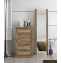 Pack Cabecero de 110 x 120 cm + 1 Mesita de Noche + Sinfonier, Color Cañón (para Cama de 135-140 o 160)