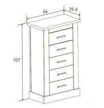 Pack de Dormitorio con Cabecero de 160 x 120 cm + 2 Mesitas de Noche + Sinfonier | Color Cañón (para Cama de 135-140 o 160)